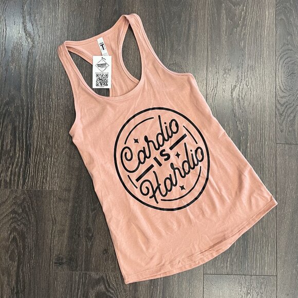 Next Level Cardio is Hardio Graphic Tank Pink Size Medium - Picture 1 of 1